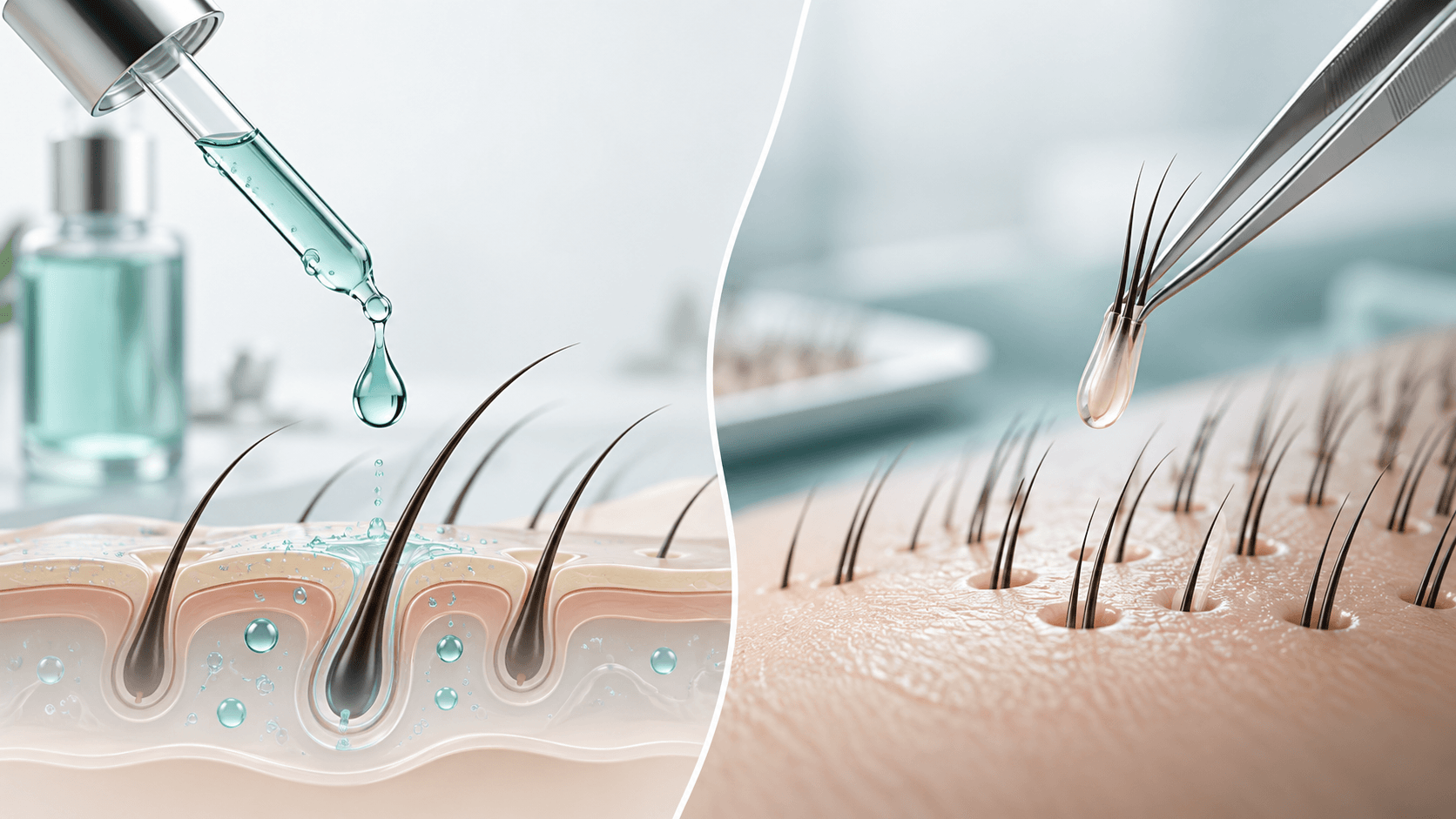 Comparación entre minoxidil y trasplante capilar
