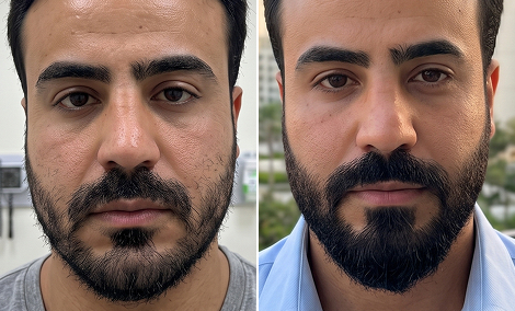 Cheeks and jawline beard restoration