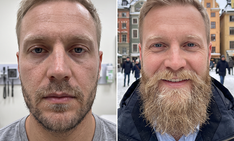 Full beard density and volume restoration