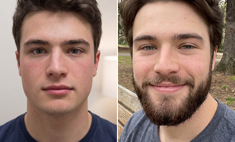 Full beard shaping and density