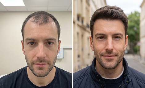 Norwood Stage IV hair restoration