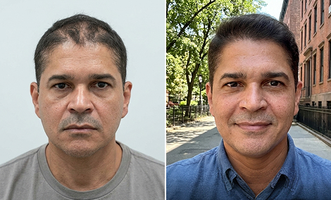Visible gaps corrective hair restoration